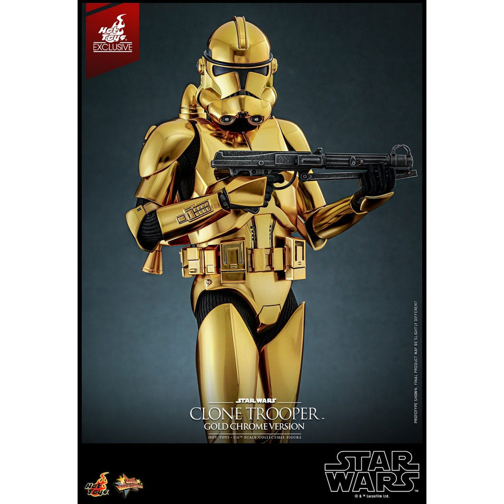 Produktbild Star Wars Actionfigur 1/6 Clone Trooper (Gold Chrome Version) Exclusive 30 cm