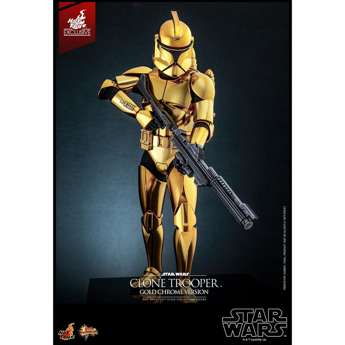 Produktbild Star Wars Actionfigur 1/6 Clone Trooper (Gold Chrome Version) Exclusive 30 cm