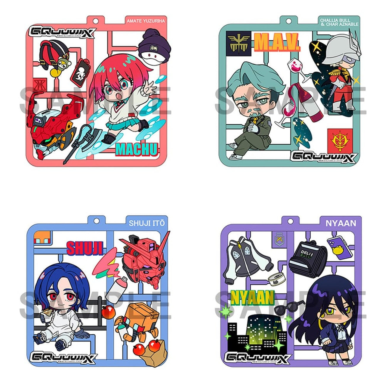 Produktbild Mobile Suit Gundam GQuuuuuuX Plat Collection Anhänger Sortiment (4)