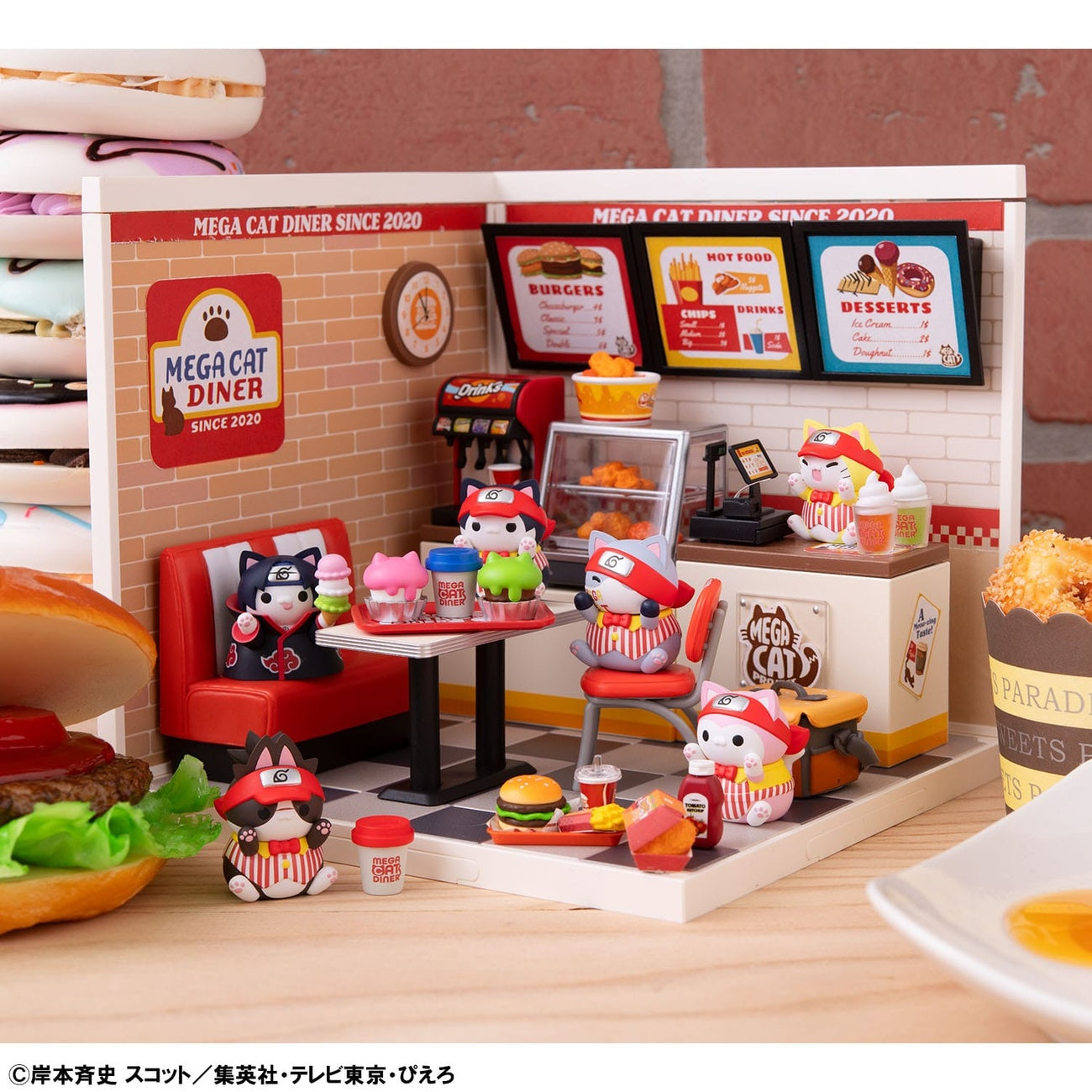 Produktbild Naruto Shippuden Mega Cat Project Nyaruto! Sammelfiguren Mega Cat Diner 3 cm Sortiment (6)