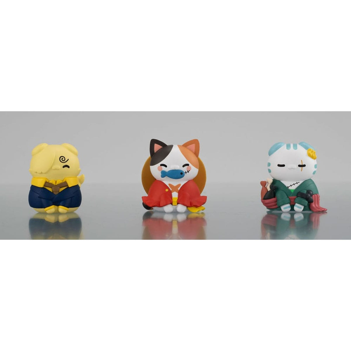 Produktbild One Piece Mega Cat Project Sammelfiguren 3er-Pack Nyan Piece Nyan! Happy Trio 2024 Limited Ver. 3 cm