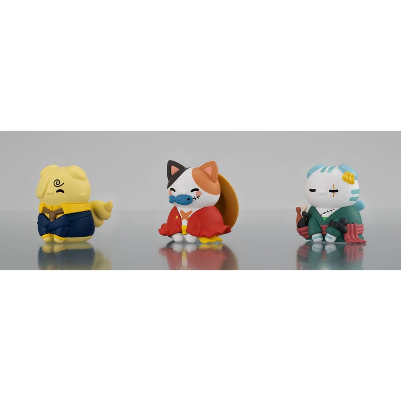 Produktbild One Piece Mega Cat Project Sammelfiguren 3er-Pack Nyan Piece Nyan! Happy Trio 2024 Limited Ver. 3 cm