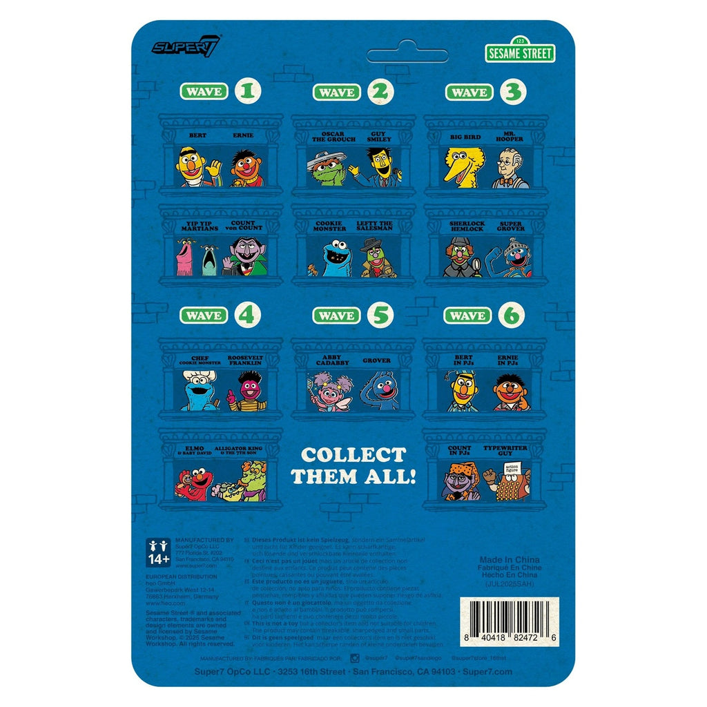 Produktbild Sesamstraße ReAction Actionfigur Wave 06 Count Von Count (PJs) 10 cm