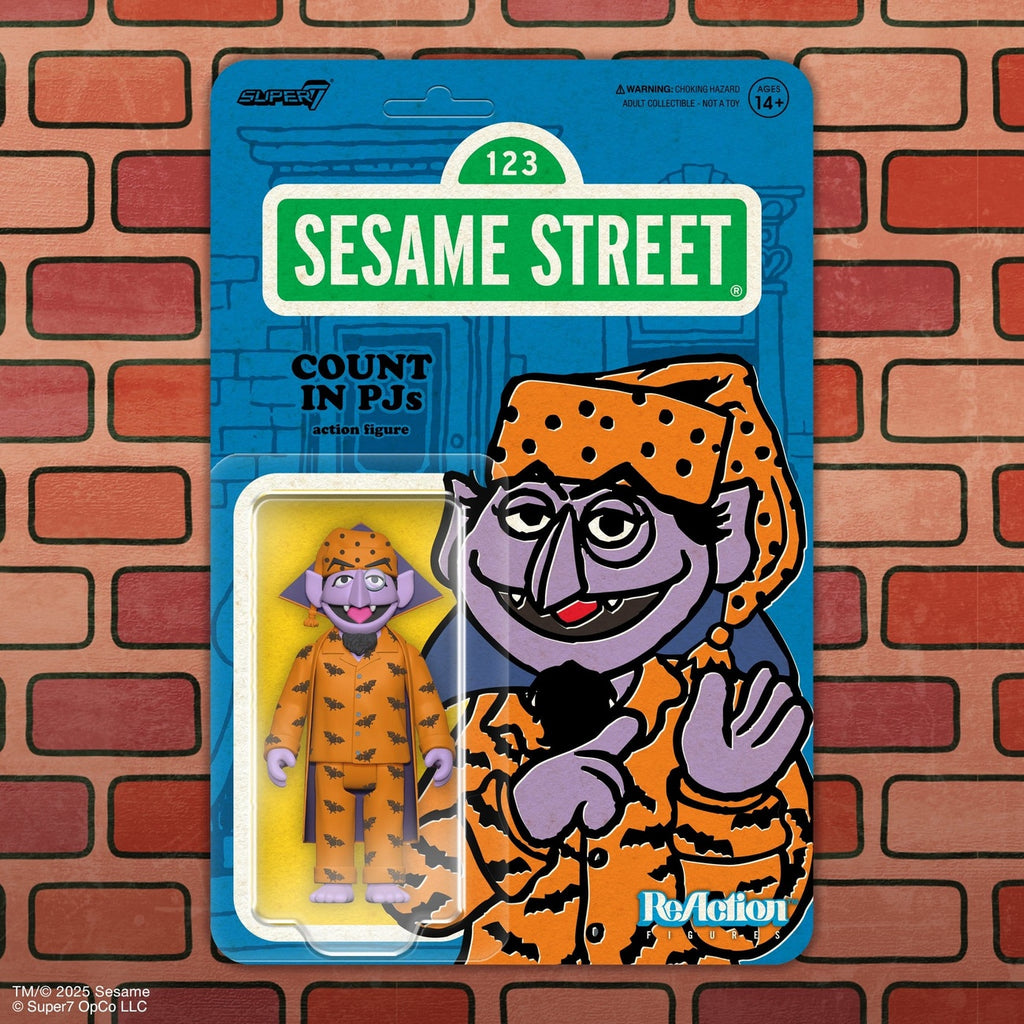 Produktbild Sesamstraße ReAction Actionfigur Wave 06 Count Von Count (PJs) 10 cm