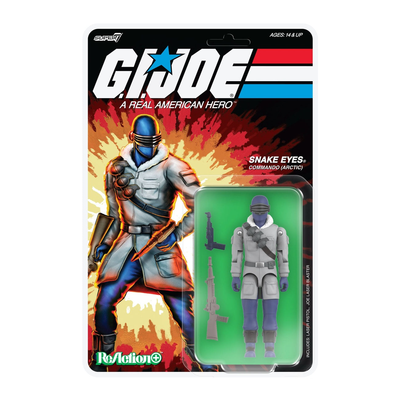 Produktbild GI Joe (Movie) ReAction+ Actionfigur Wave 5 Arctic Snake Eyes (Movie) 10 cm