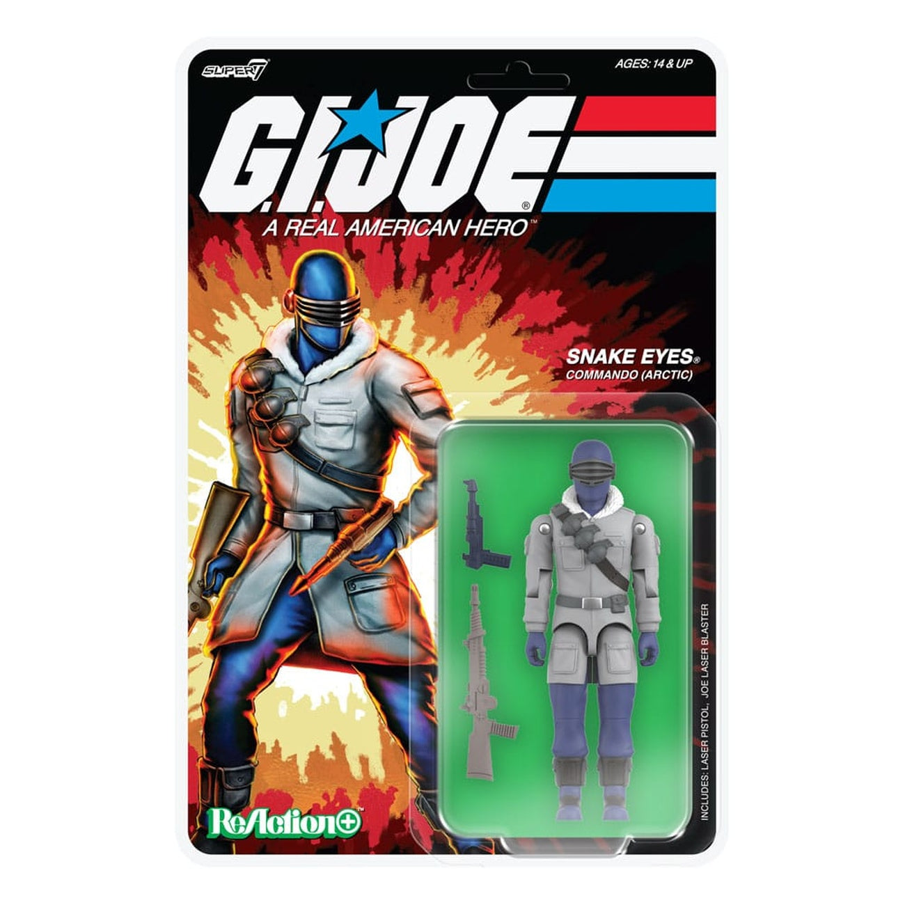 Produktbild GI Joe (Movie) ReAction+ Actionfigur Wave 5 Arctic Snake Eyes (Movie) 10 cm