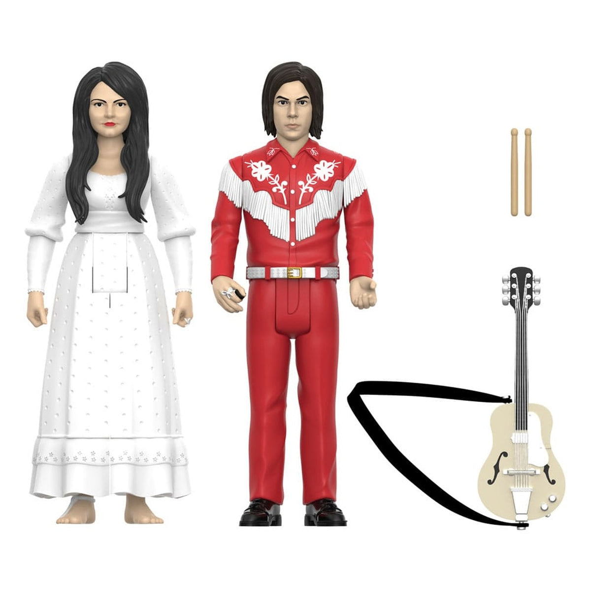 Produktbild The White Stripes ReAction Actionfiguren 2er-Pack Wave 02 The White Stripes (Elephant) 10 cm