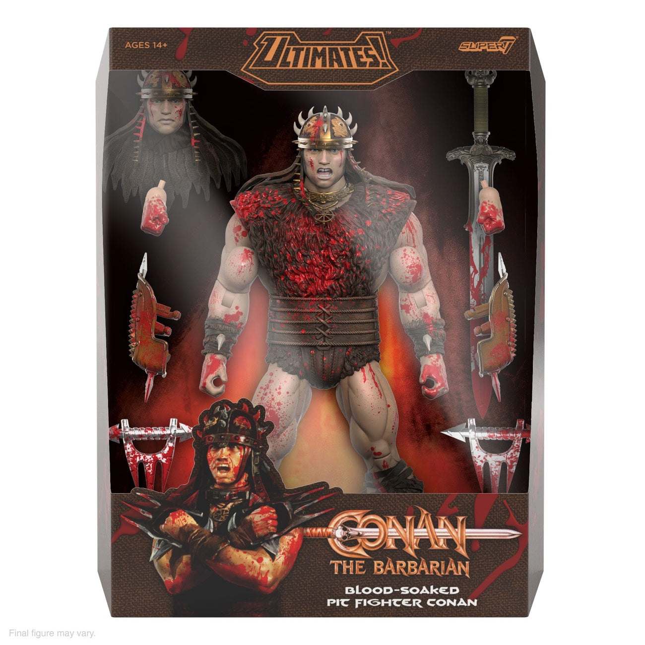 Produktbild Conan der Barbar Ultimates Actionfigur Conan Blood Soaked Pit Fighter 18 cm