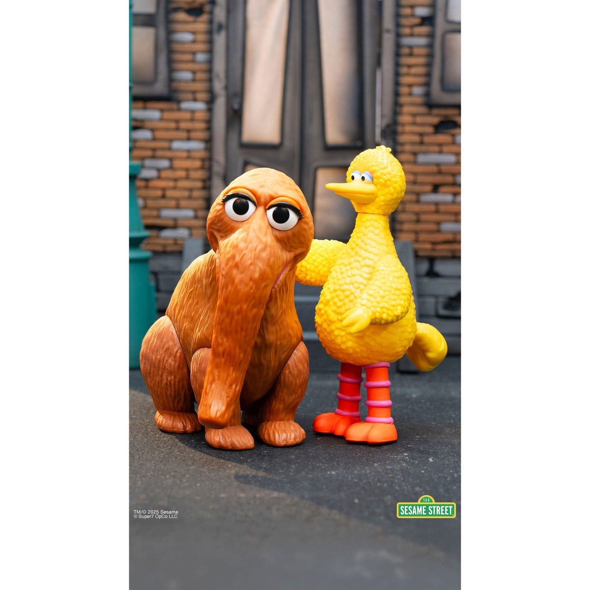 Produktbild Sesamstraße ReAction Actionfiguren 2er-Pack Big Bird and Mr. Snuffleupagus 10 cm