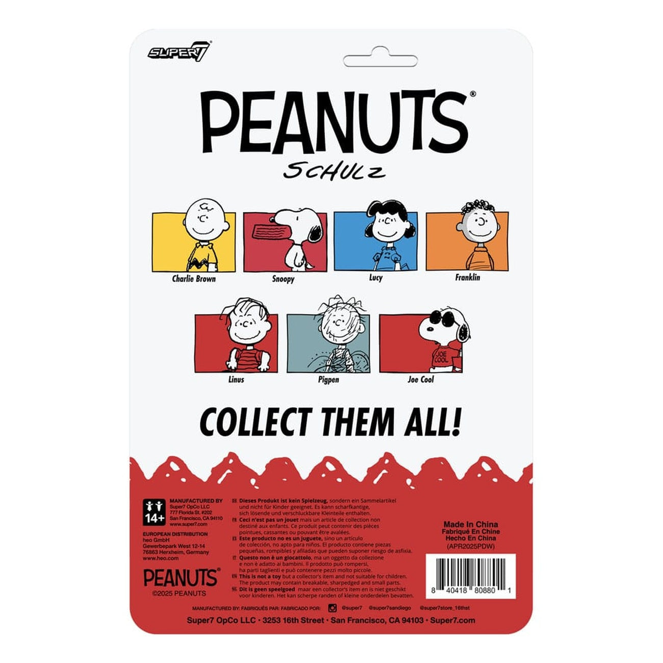 Produktbild Peanuts ReAction Actionfigur Wave 8 Joe Cool 9 cm