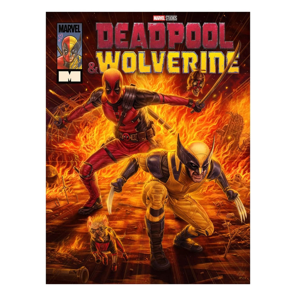 Produktbild Marvel Kunstdruck Deadpool & Wolverine 46 x 61 cm - ungerahmt
