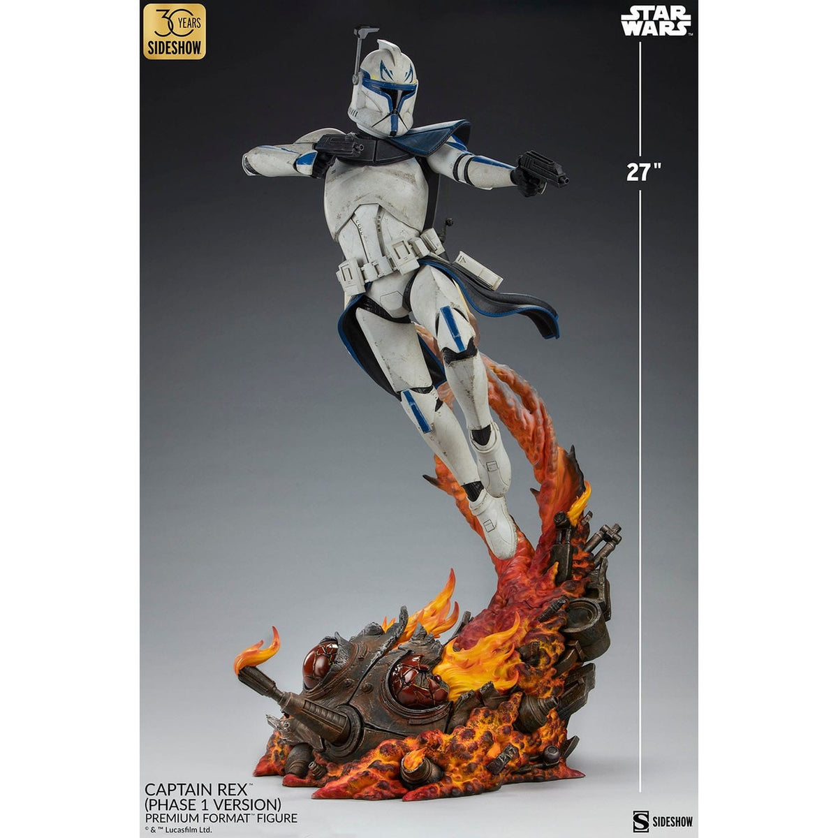 Produktbild Star Wars Premium Format Figur Captain Rex (Phase 1 Version) Sideshow Exclusive 68 cm