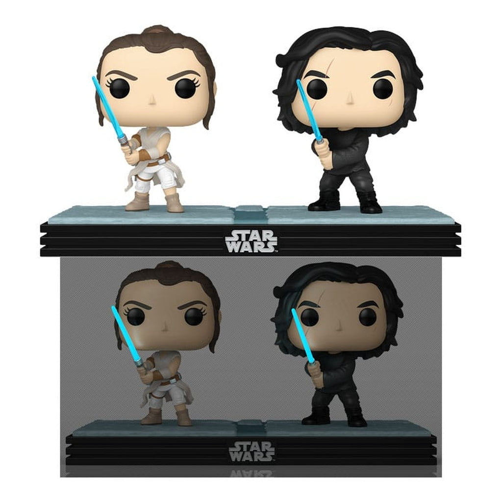 Produktbild Star Wars POP! Movie Moments Vinyl Wackelkopf Figuren Doppelpack Kylo & Rey 9 cm