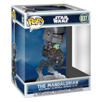 Produktbild Star Wars: The Mandalorian and Grogu POP! Rides Deluxe Vinyl Wackelkopf-Figur The Mandalorian with Grogu in Imperial Remnant AT-RT 9 cm