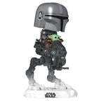 Produktbild Star Wars: The Mandalorian and Grogu POP! Rides Deluxe Vinyl Wackelkopf-Figur The Mandalorian with Grogu in Imperial Remnant AT-RT 9 cm