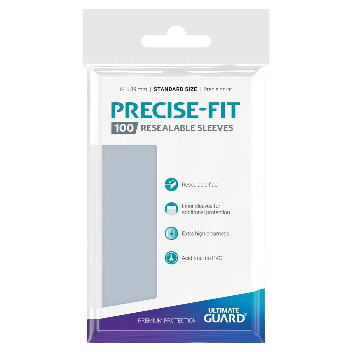 Produktbild Ultimate Guard Precise-Fit Sleeves Standard Size (100) - Resealable