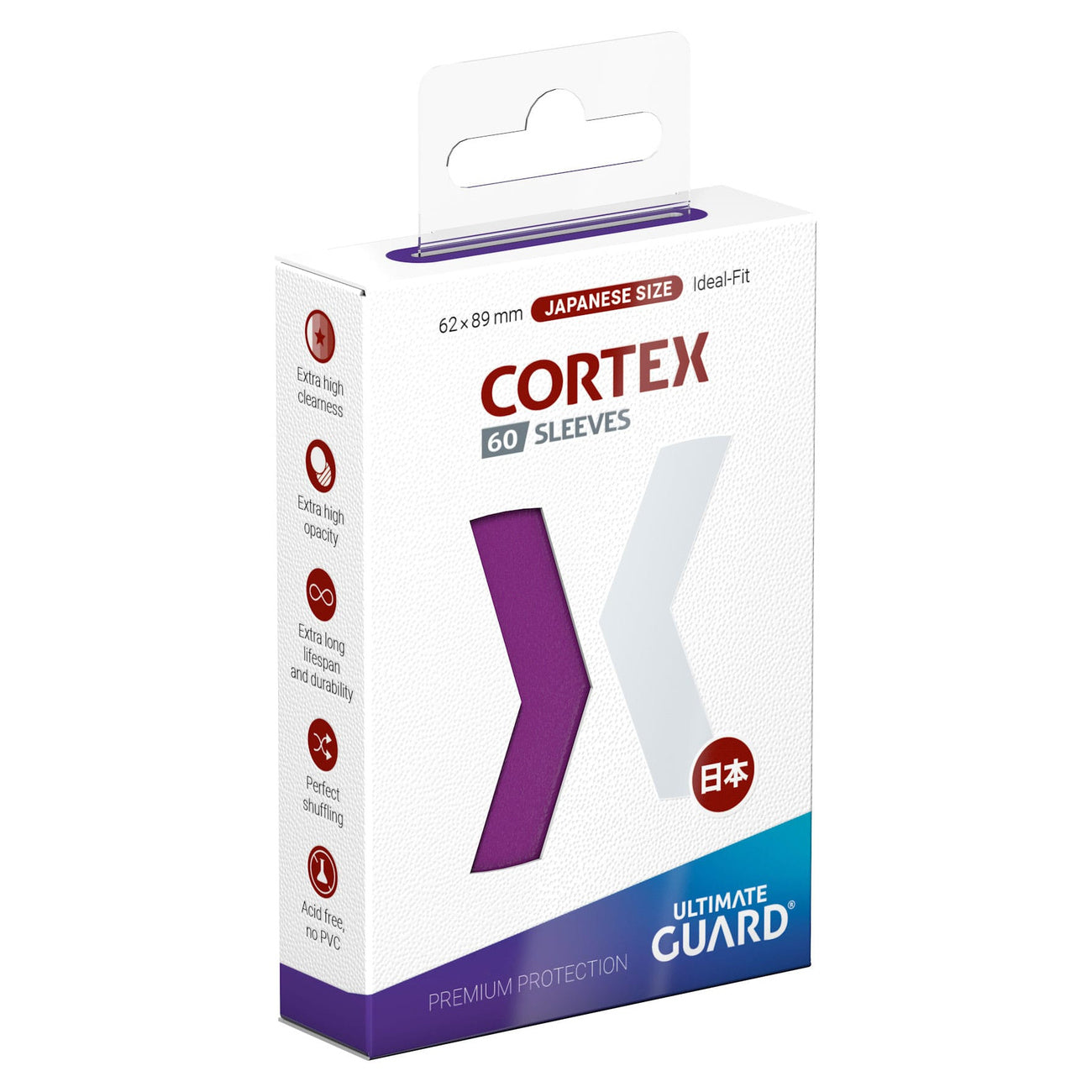 Product image Ultimate Guard Cortex Sleeves Japanese Size (60) - Purple