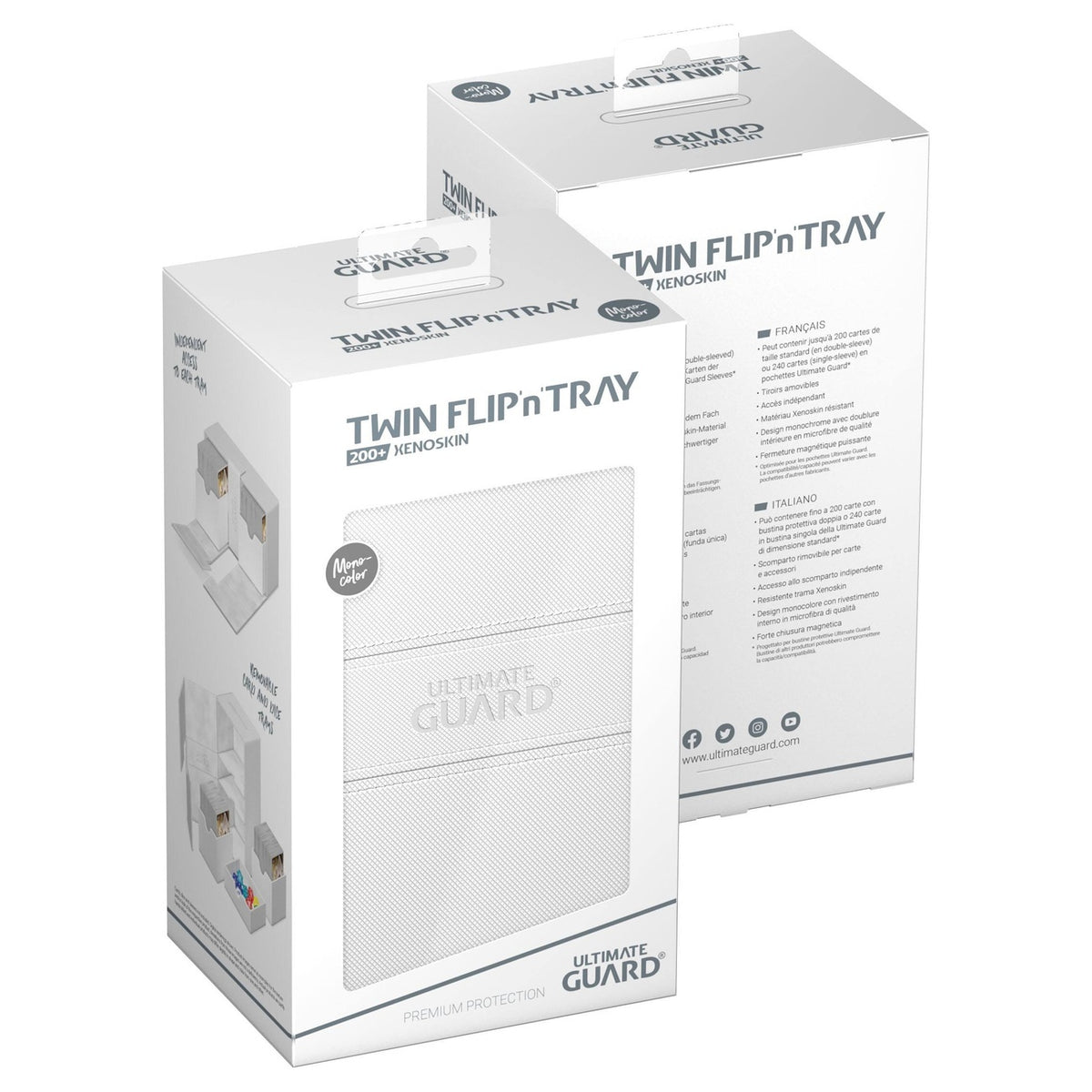 Produktbild Ultimate Guard Twin Flip'n'Tray 200+ Xenoskin - White