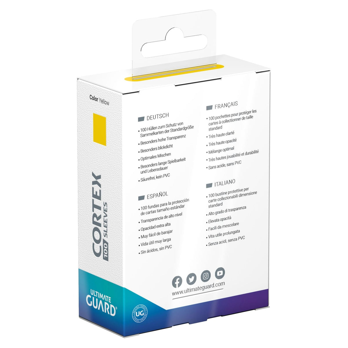 Produktbild Ultimate Guard Cortex Sleeves Standard Size (100) - Yellow