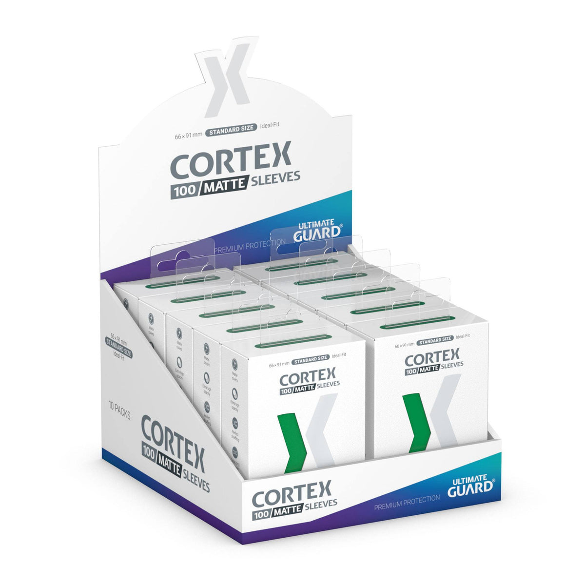 Product image Ultimate Guard Cortex Sleeves Matte Standard Size (100) - Green