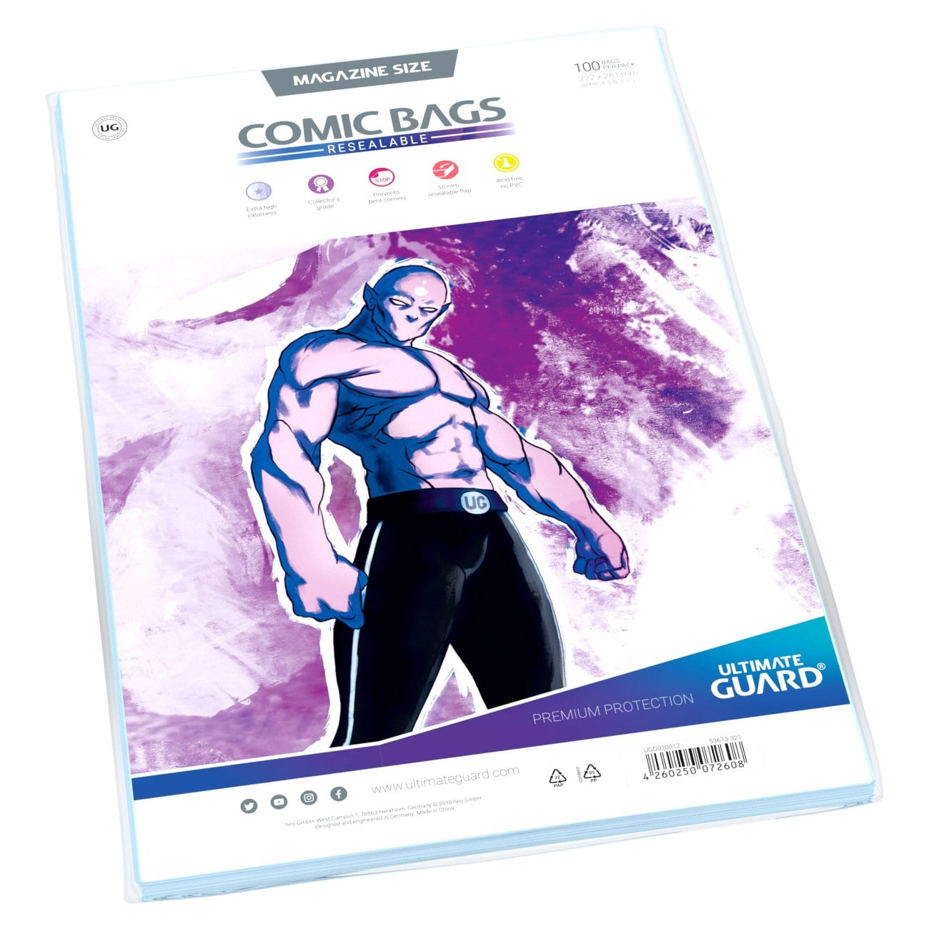 Produktbild Ultimate Guard Comic Bags wiederverschließbar Magazine Size (100)