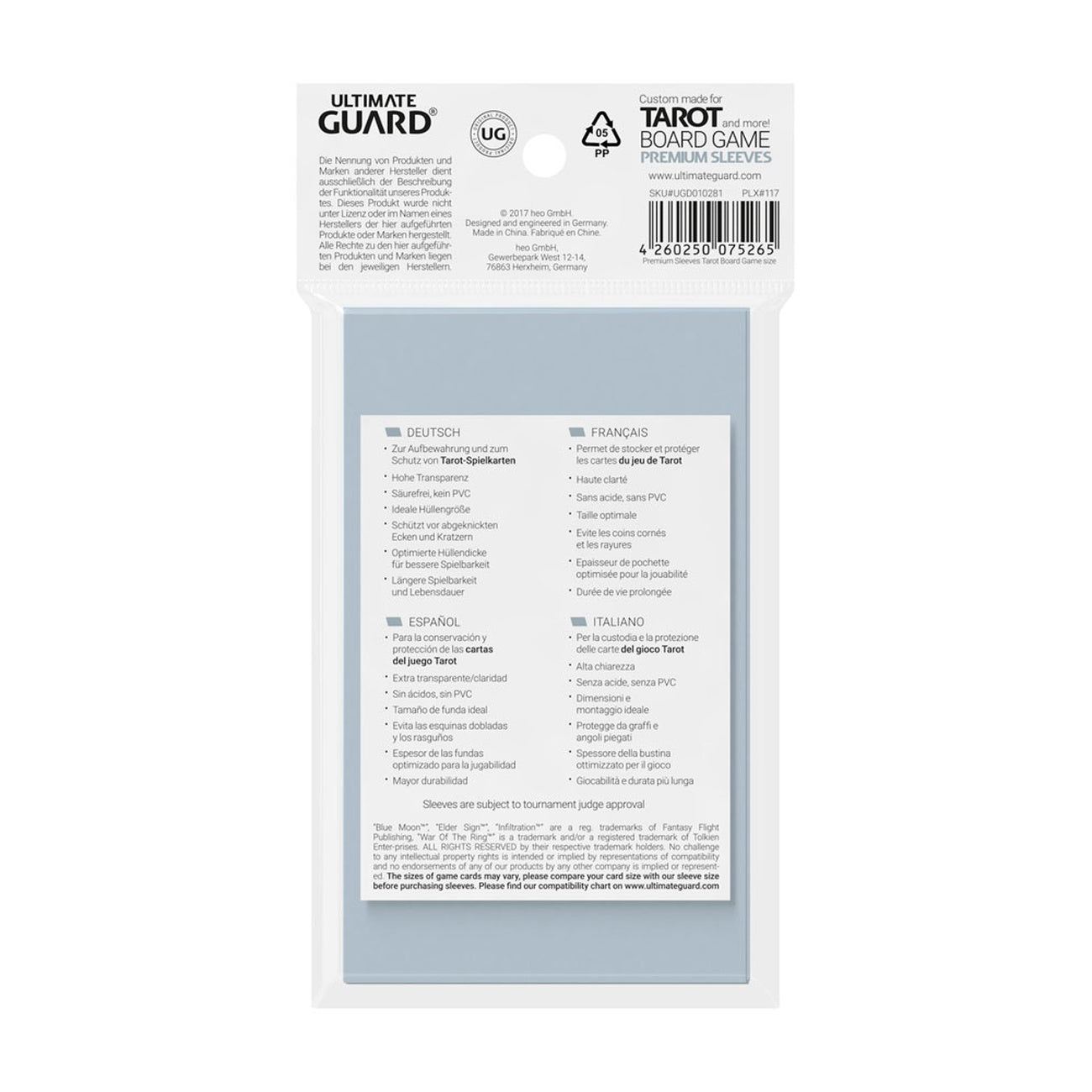 Produktbild Ultimate Guard Board Game Sleeves (50) - Tarot