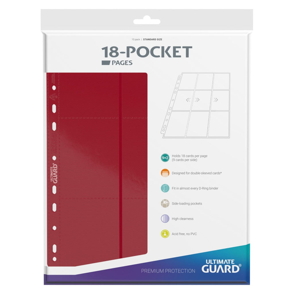 Produktbild Ultimate Guard 18-Pocket Pages Side-Loading (10) - Red