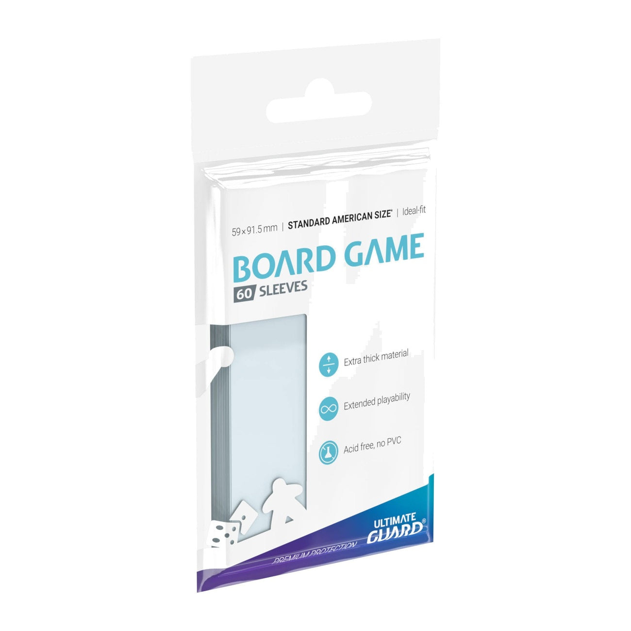 Produktbild Ultimate Guard Board Game Sleeves (60) - Standard American
