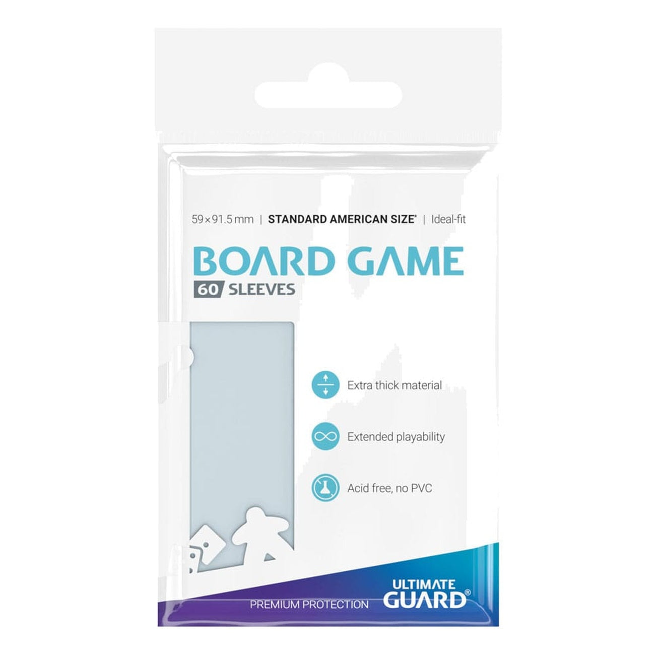 Produktbild Ultimate Guard Board Game Sleeves (60) - Standard American