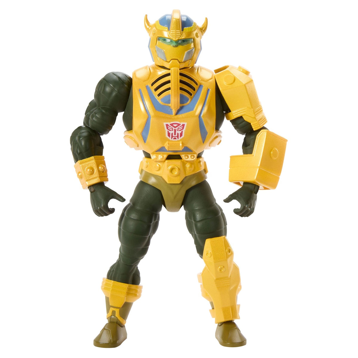 Produktbild Masters of the Universe x Transformers Actionfigur Bumblebee Armor Man-At-Arms heo European Exclusive 14 cm
