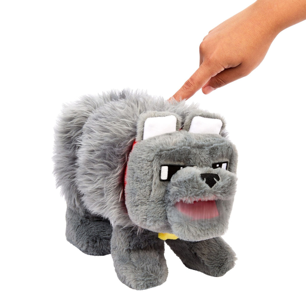 Produktbild Ein Minecraft Film Plüschfigur mit Sound Dennis der Wolf 20 cm