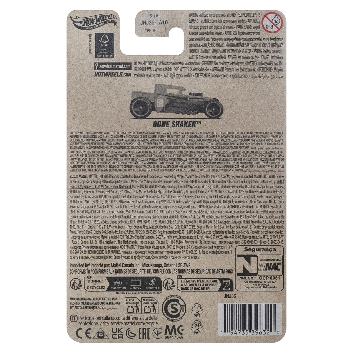 Produktbild Masters of the Universe Silver Series Die-Cast Fahrzeug 1/64 Bone Shaker