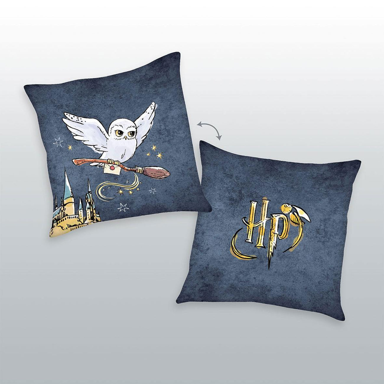 Produktbild Harry Potter Kissen Logo & Hedwig 40 x 40 cm