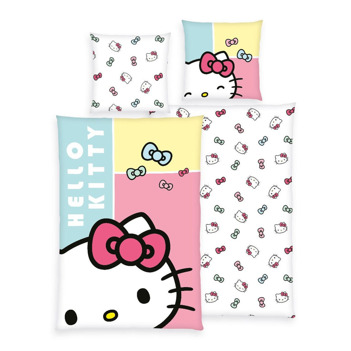 Produktbild Hello Kitty Bettwäsche Hello Kitty Bow 135 x 200 cm / 80 x 80 cm