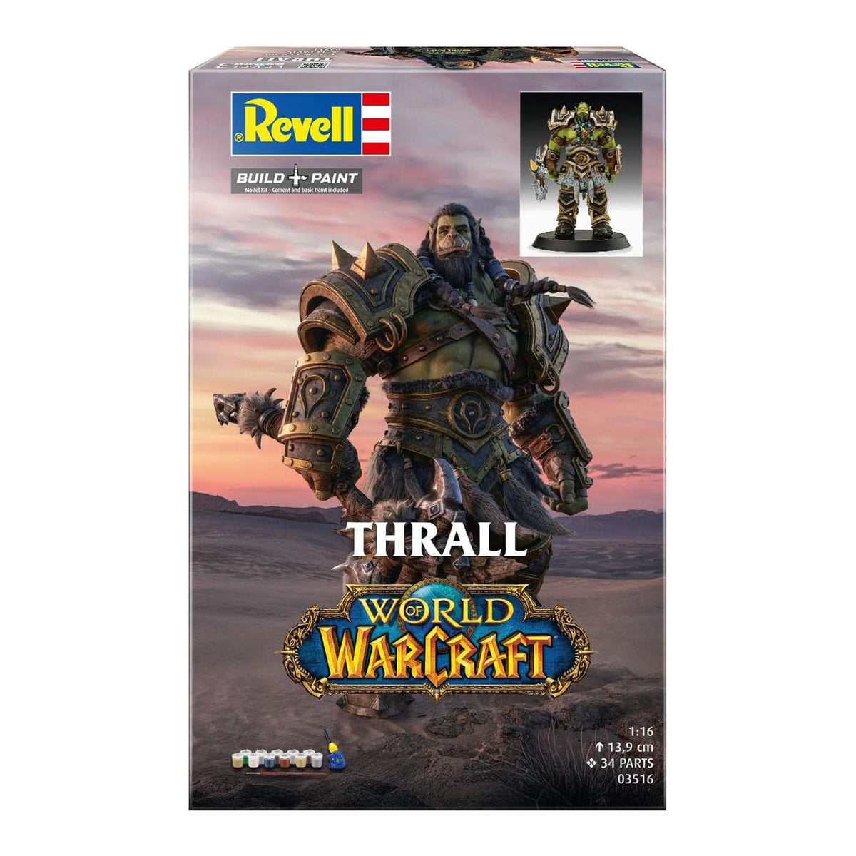 Produktbild World of Warcraft Modellbausatz Geschenkset 1/16 The Orc Thrall 13 cm