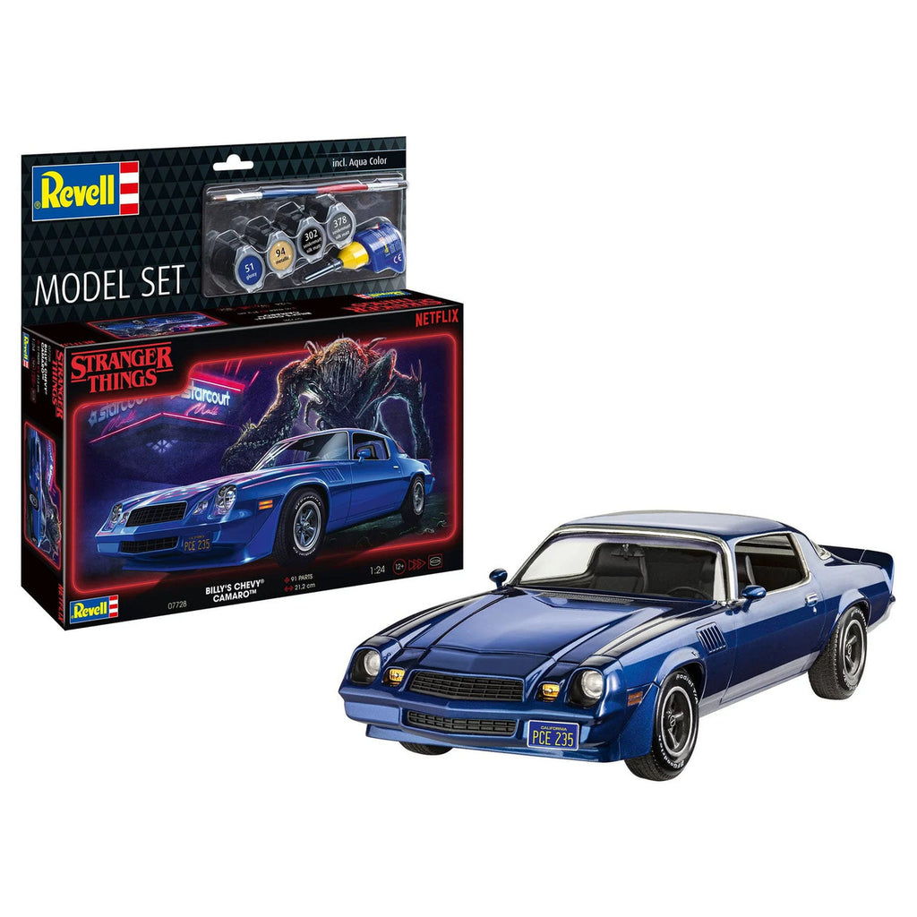 Produktbild Stranger Things Modellbausatz-Set 1/25 Chevy Camaro Z/28 (Aqua Color) 19 cm