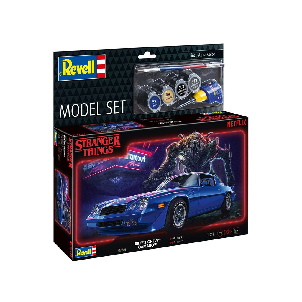 Produktbild Stranger Things Modellbausatz-Set 1/25 Chevy Camaro Z/28 (Aqua Color) 19 cm