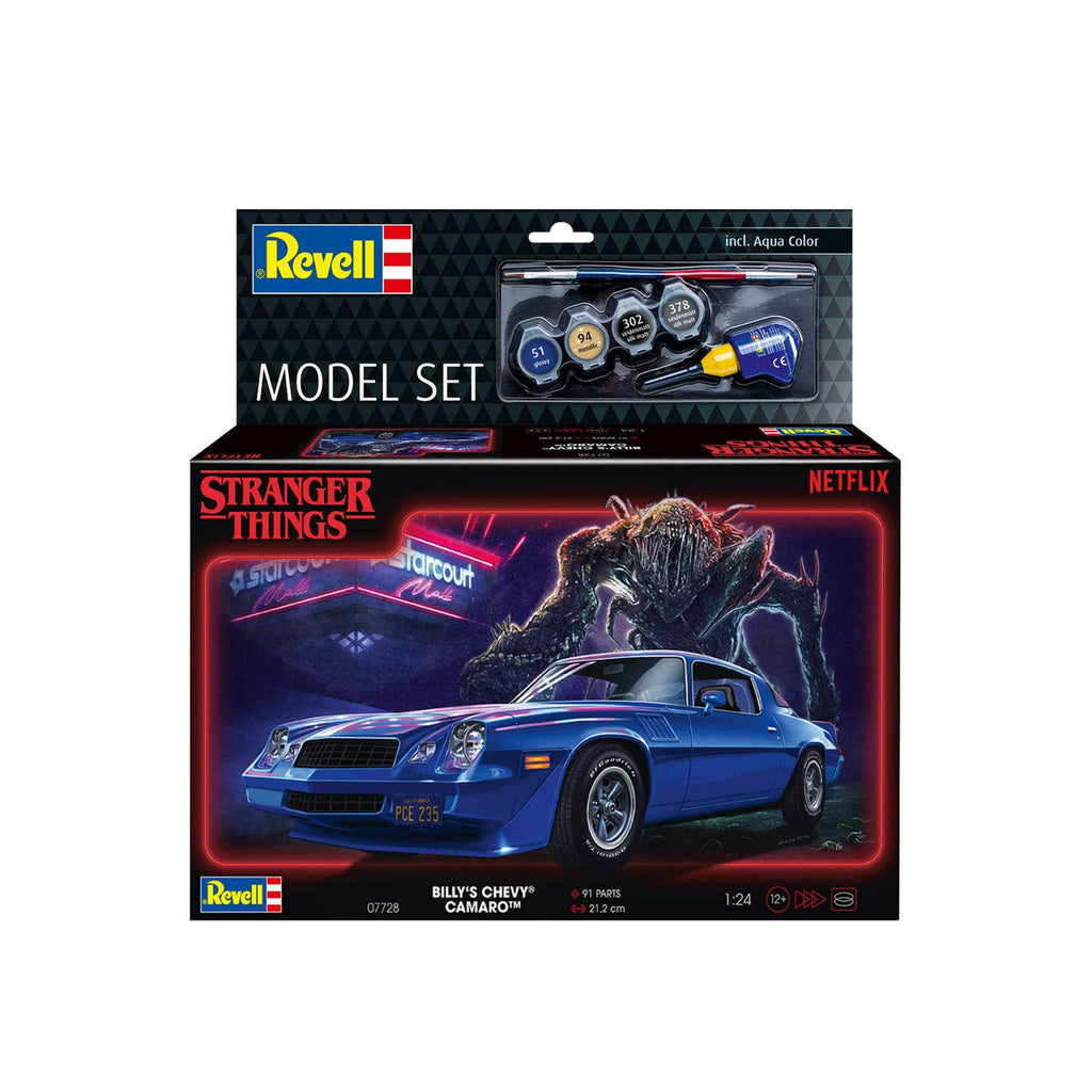 Produktbild Stranger Things Modellbausatz-Set 1/25 Chevy Camaro Z/28 (Aqua Color) 19 cm