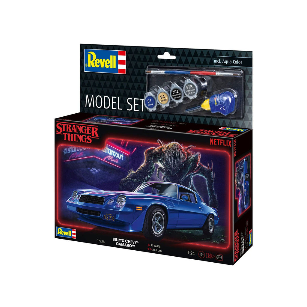 Produktbild Stranger Things Modellbausatz-Set 1/25 Chevy Camaro Z/28 (Aqua Color) 19 cm