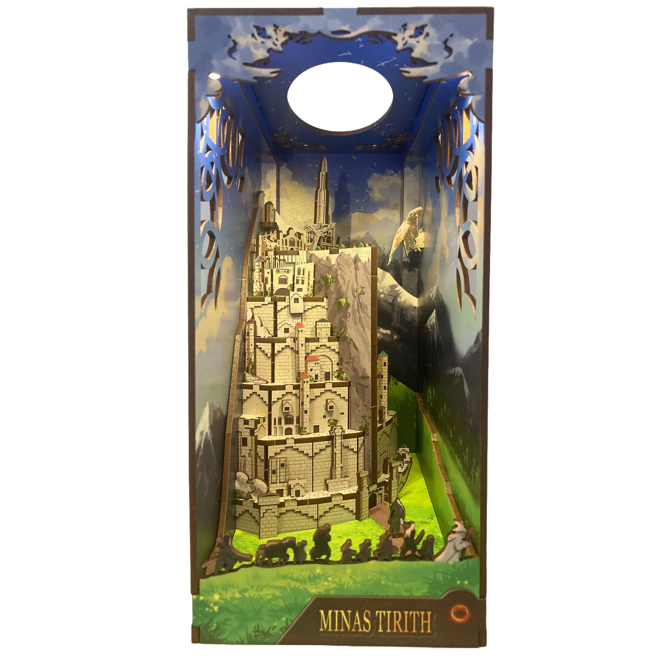 Produktbild Der Herr der Ringe Tiny Adventures Book Nook Mini-Diorama Minas Tirith 23 cm