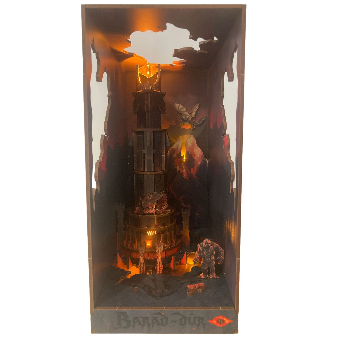 Produktbild Der Herr der Ringe Tiny Adventures Book Nook Mini-Diorama Barad-Dûr 23 cm