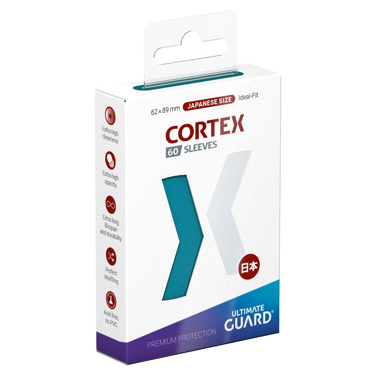 Produktbild Ultimate Guard Cortex Sleeves Japanese Size (60) - Petrol