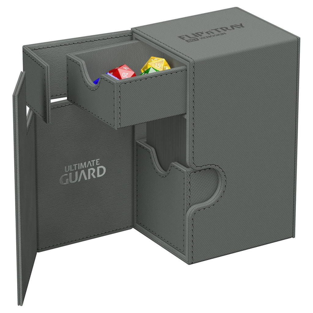 Produktbild Ultimate Guard Flip'n'Tray 80+ XenoSkin Deckbox grau