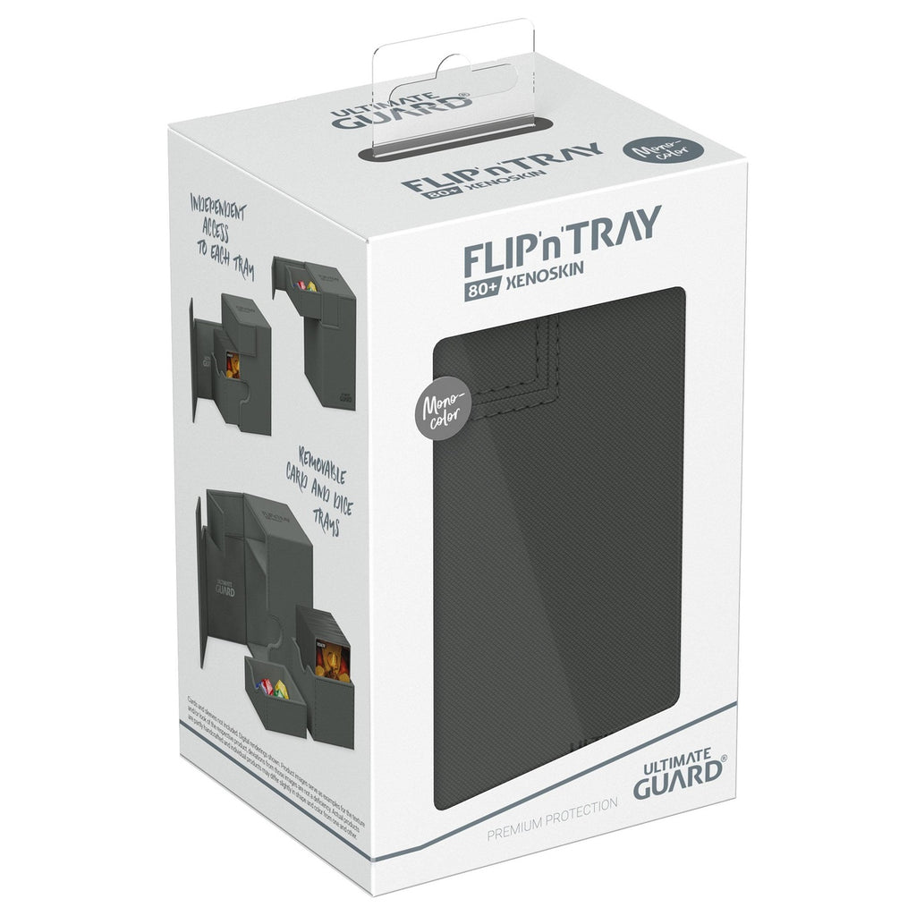 Produktbild Ultimate Guard Flip'n'Tray 80+ XenoSkin Deckbox grau