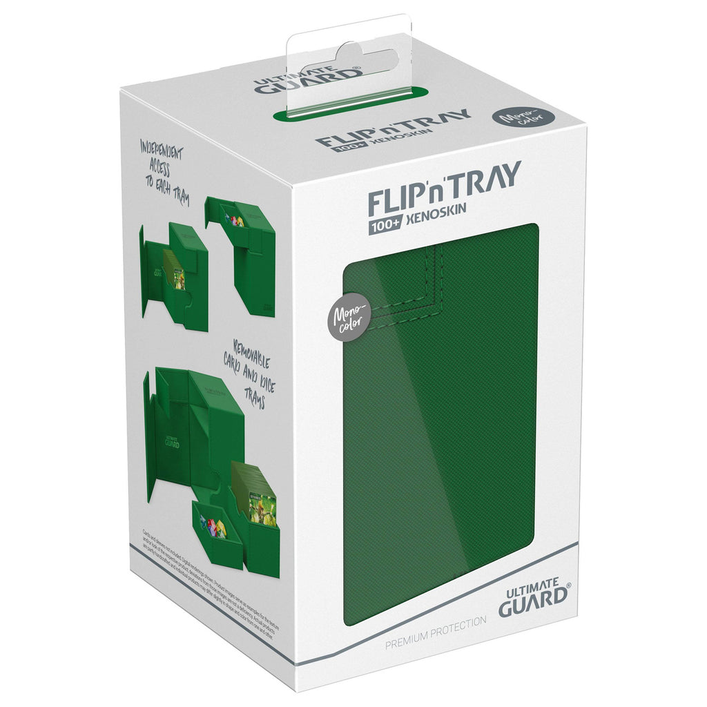 Product image Ultimate Guard Flip'n'Tray 100+ Xenoskin - Green