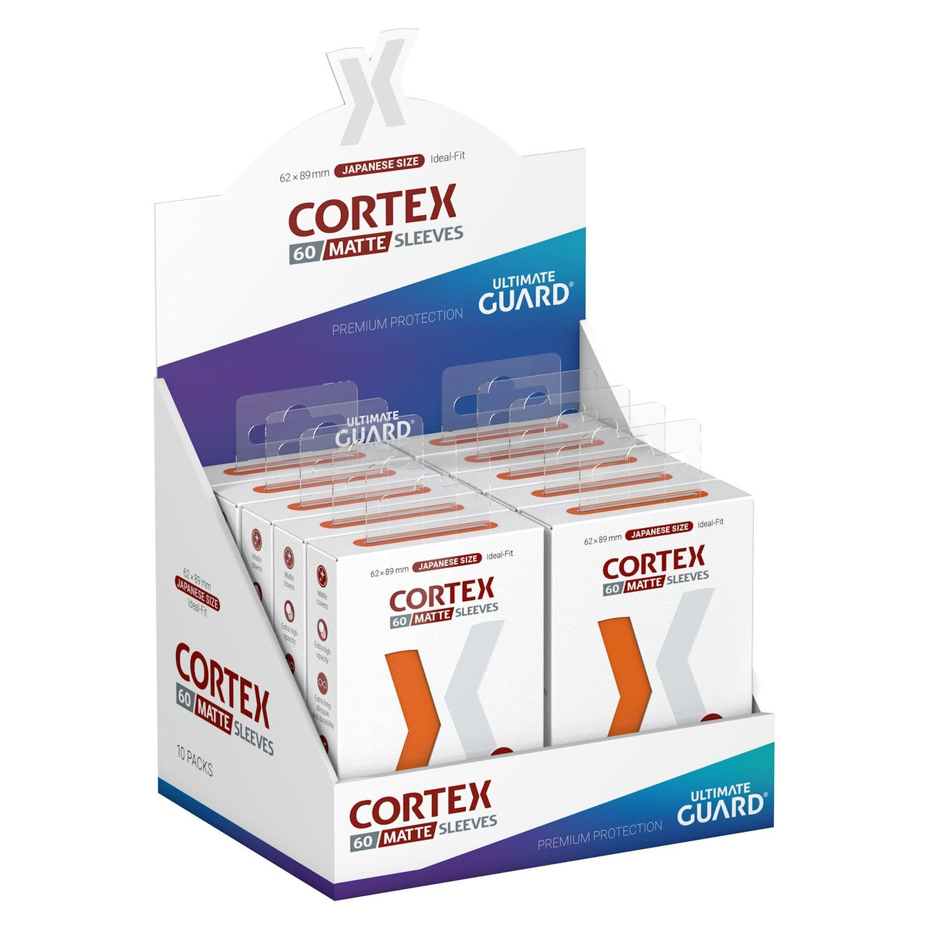 Produktbild Ultimate Guard Cortex Sleeves Matte Japanese Size (60) - Orange