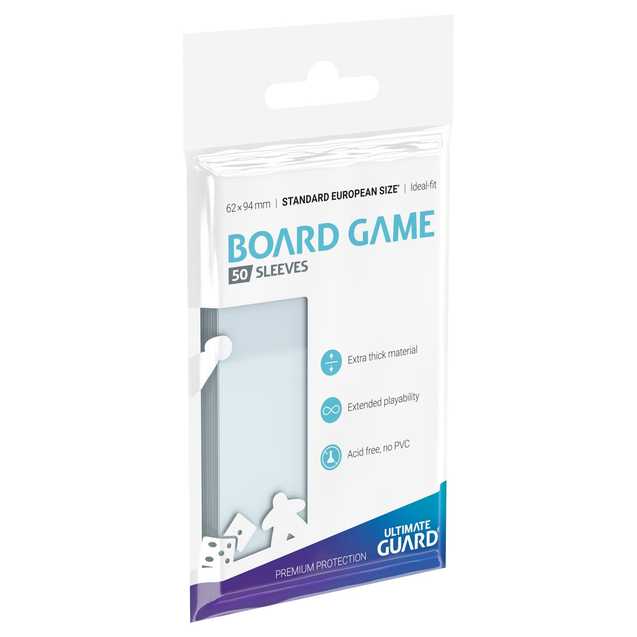 Produktbild Ultimate Guard Board Game Sleeves (50) - Standard European