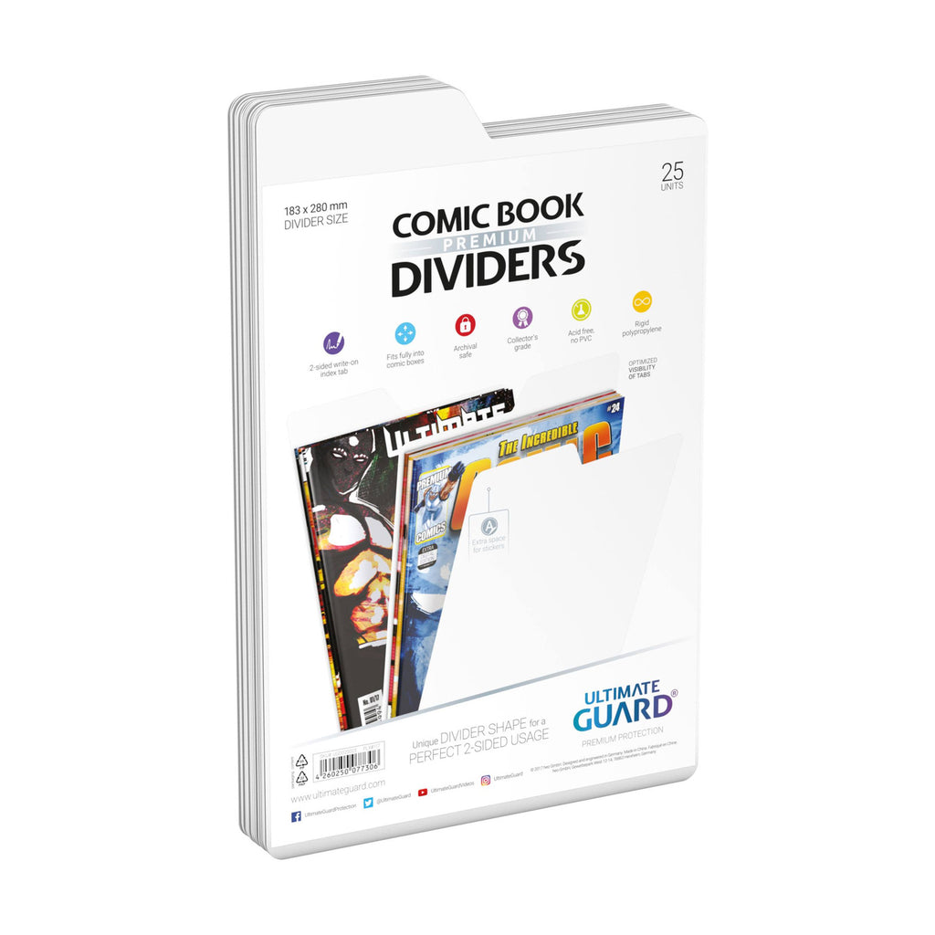 Produktbild Ultimate Guard Comic Book Dividers (25) - White