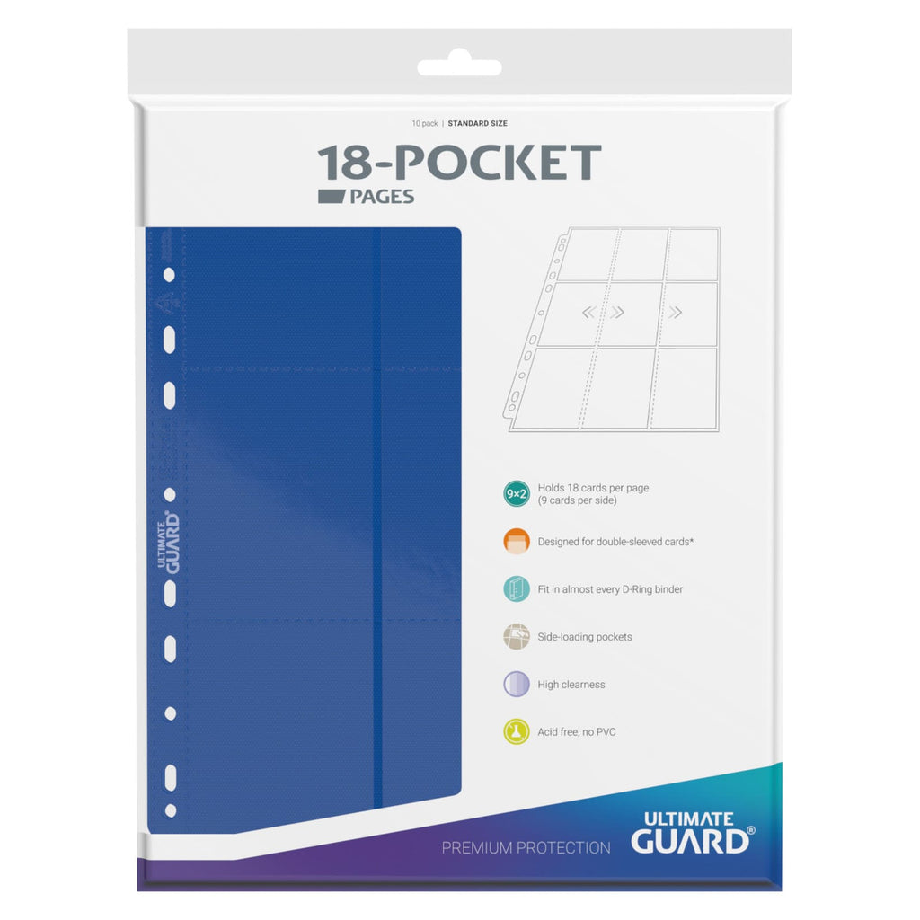 Produktbild Ultimate Guard 18-Pocket Pages Side-Loading (10) - Blue