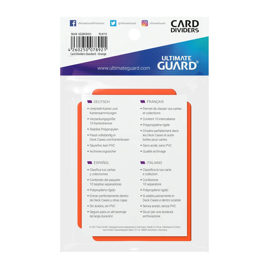 Produktbild Ultimate Guard Card Dividers Standard Size (10) - Orange